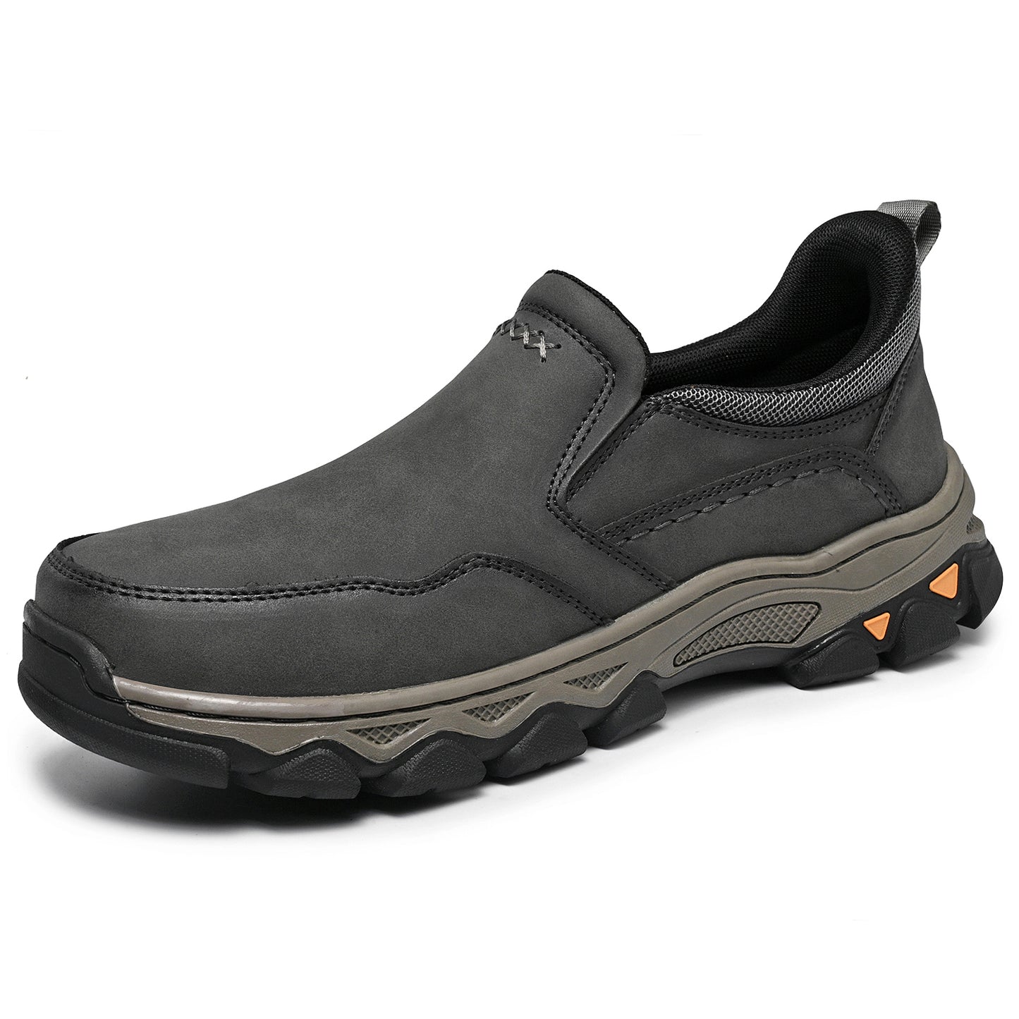 Mostelo® Mens Slip On Casual Outdoor Leather Walking Hiking Shoes V3382/V3699