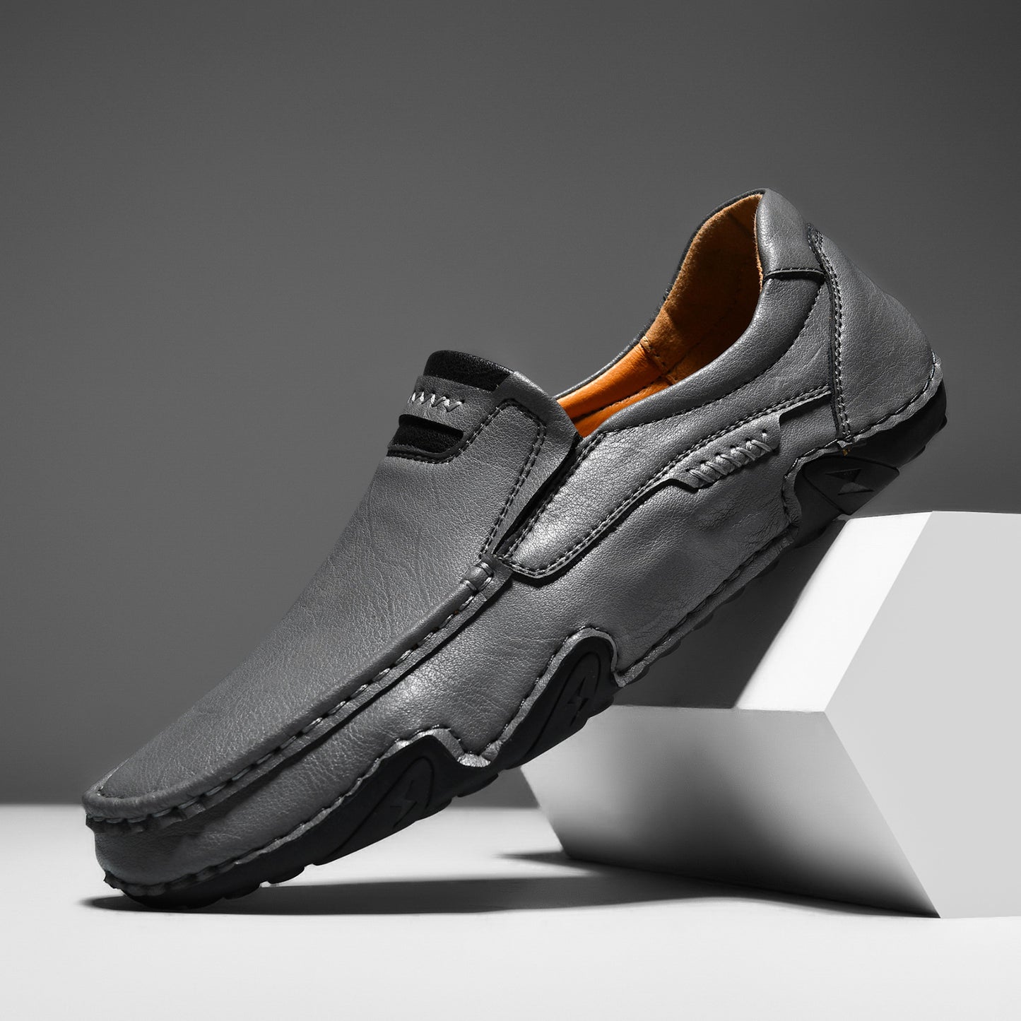 Mostelo Men's Casual Slip On Soft Leather Lightweight Shoes