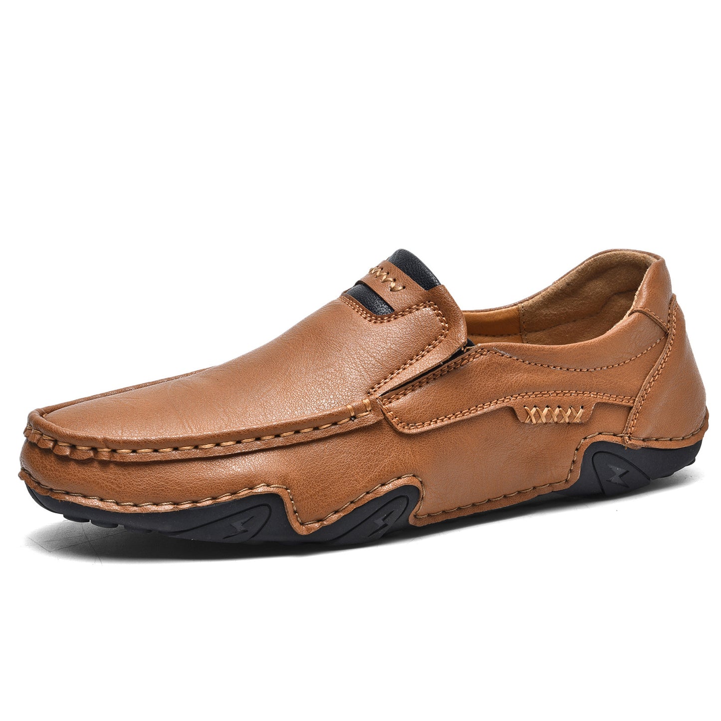 Mostelo Men's Casual Slip On Soft Leather Lightweight Shoes