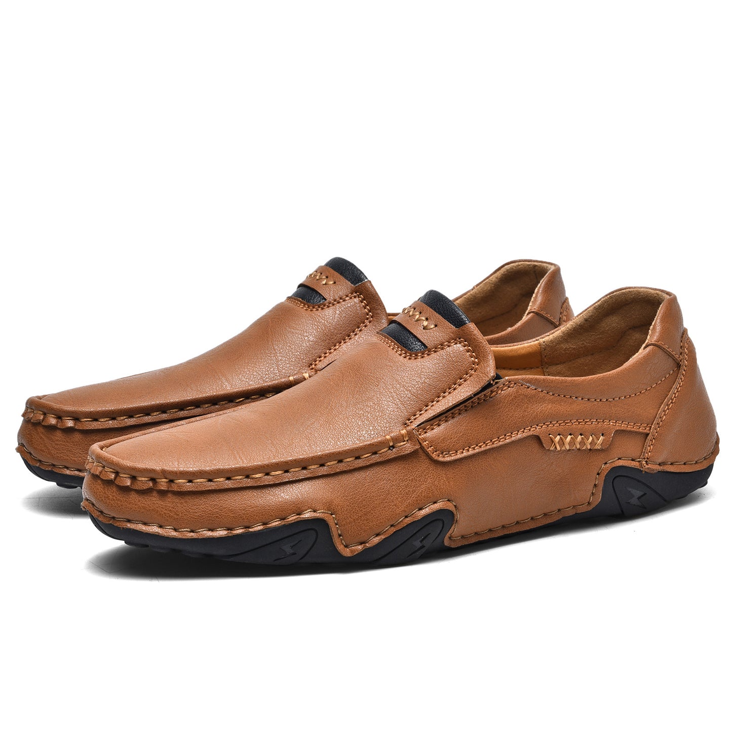 Mostelo Men's Casual Slip On Soft Leather Lightweight Shoes