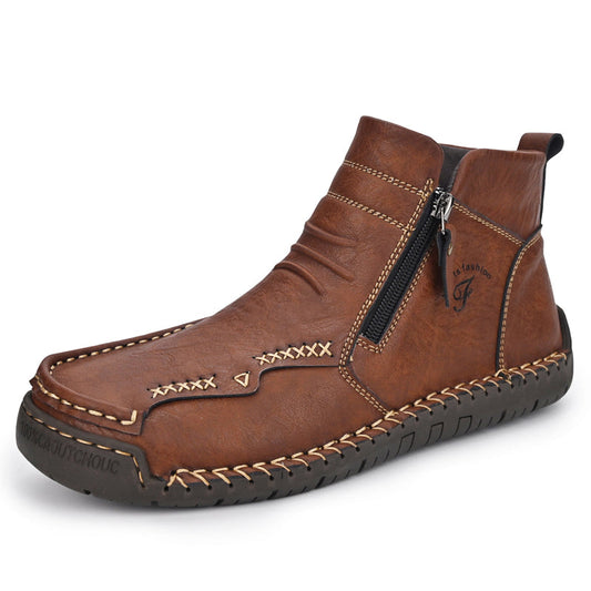 Mostelo® - Men's Soft And Breathable Zipper Outdoor Tooling Boots V2