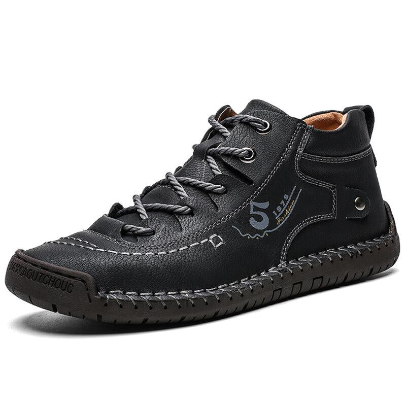 Mostelo™ - Men Hand Stitching Fashionable High-top Leather Boots