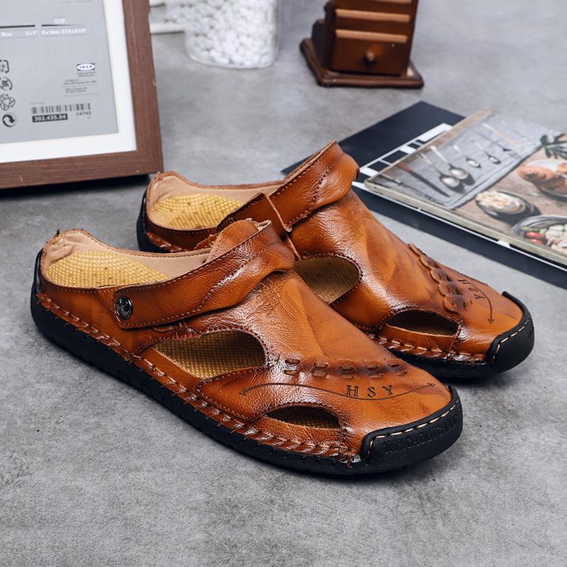 Mostelo™ Men's casual breathable handmade leather sandals