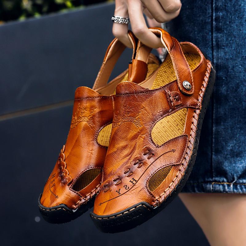 Mostelo™ Men's casual breathable handmade leather sandals