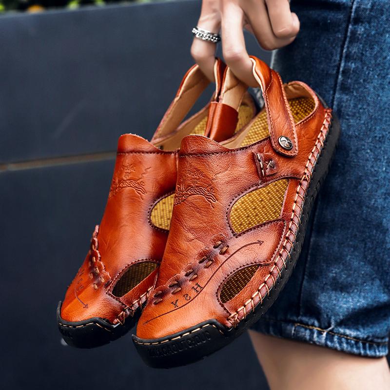 Mostelo™ Men's casual breathable handmade leather sandals