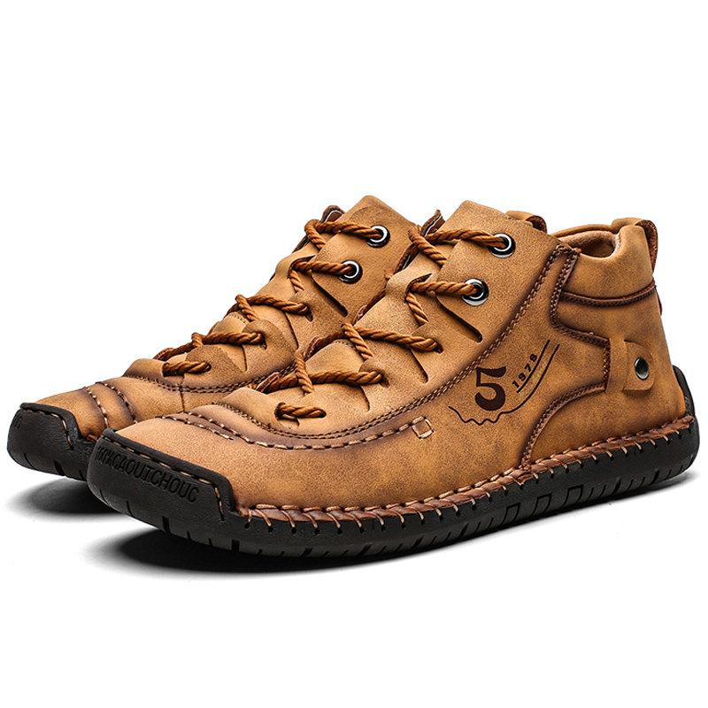 Mostelo™ - Men Hand Stitching Fashionable High-top Leather Boots