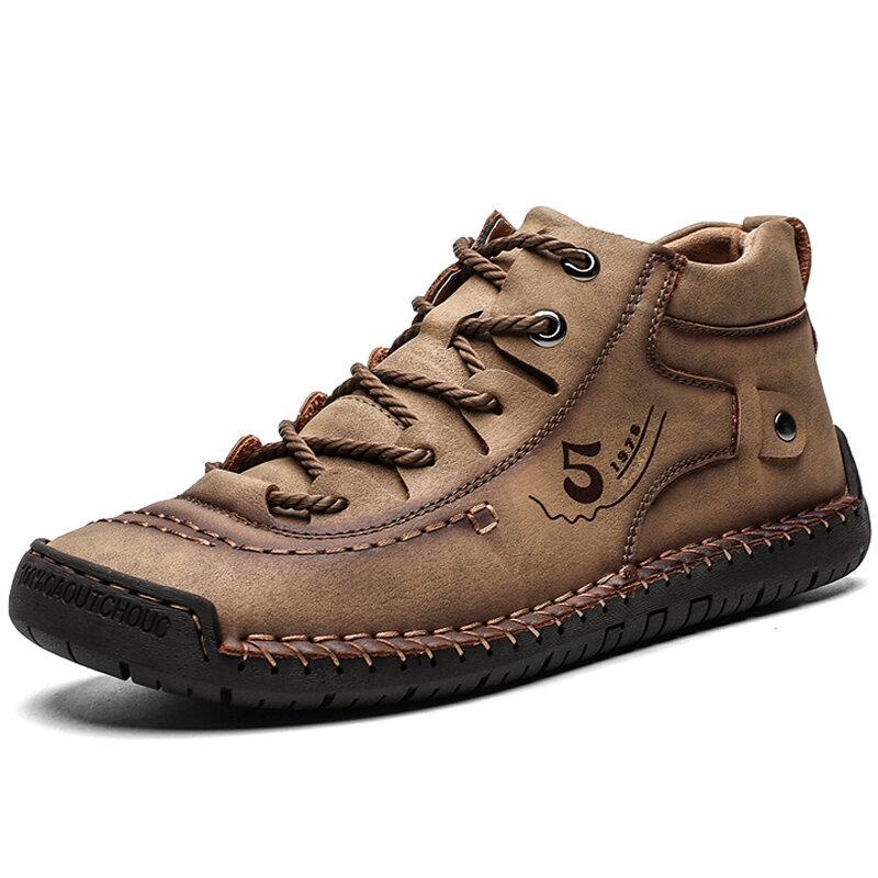 Mostelo™ - Men Hand Stitching Fashionable High-top Leather Boots