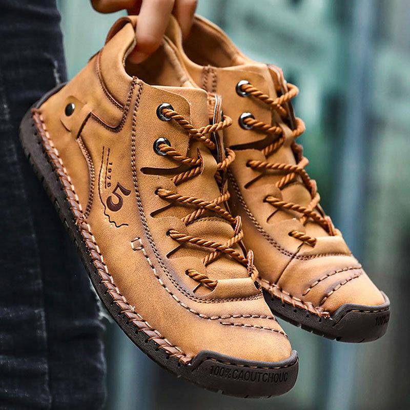 Mostelo™ - Men Hand Stitching Fashionable High-top Leather Boots