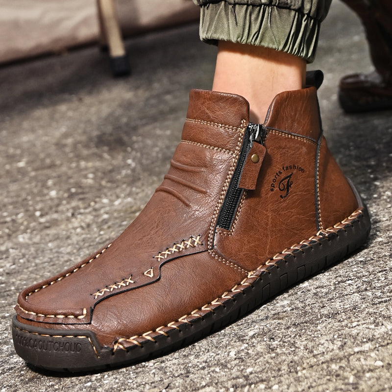 Mostelo® - Men's Soft And Breathable Zipper Outdoor Tooling Boots V2