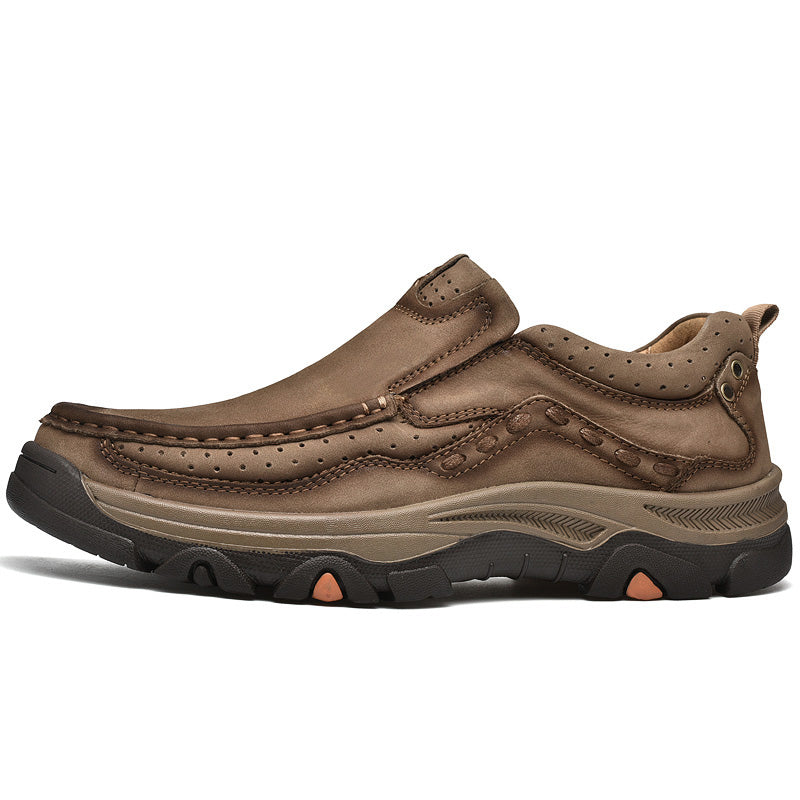 Mostelo®— Mens Slip On Leather Casual Walking Shoes