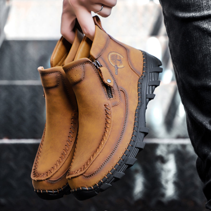 Mostelo® -  Men's Soft And Breathable Zipper Outdoor Tooling Boots