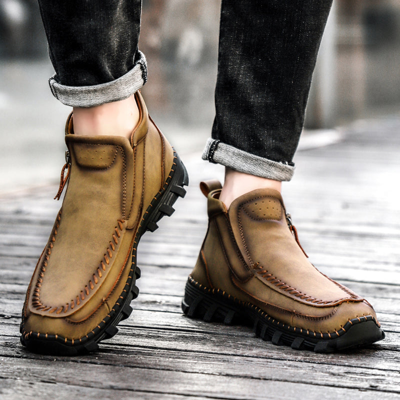 Mostelo® -  Men's Soft And Breathable Zipper Outdoor Tooling Boots