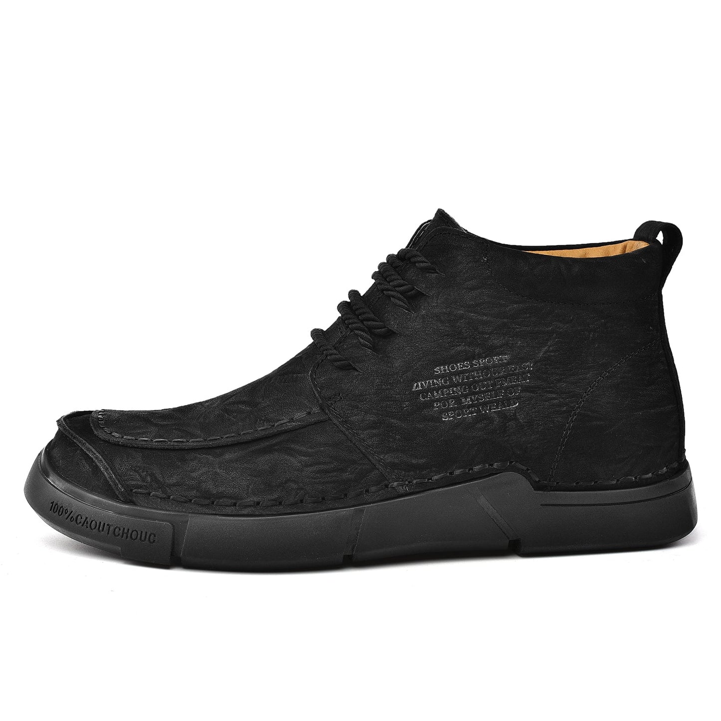 Mostelo® -Winter men's casual leather shoes with leather soft soles and high top leather shoes