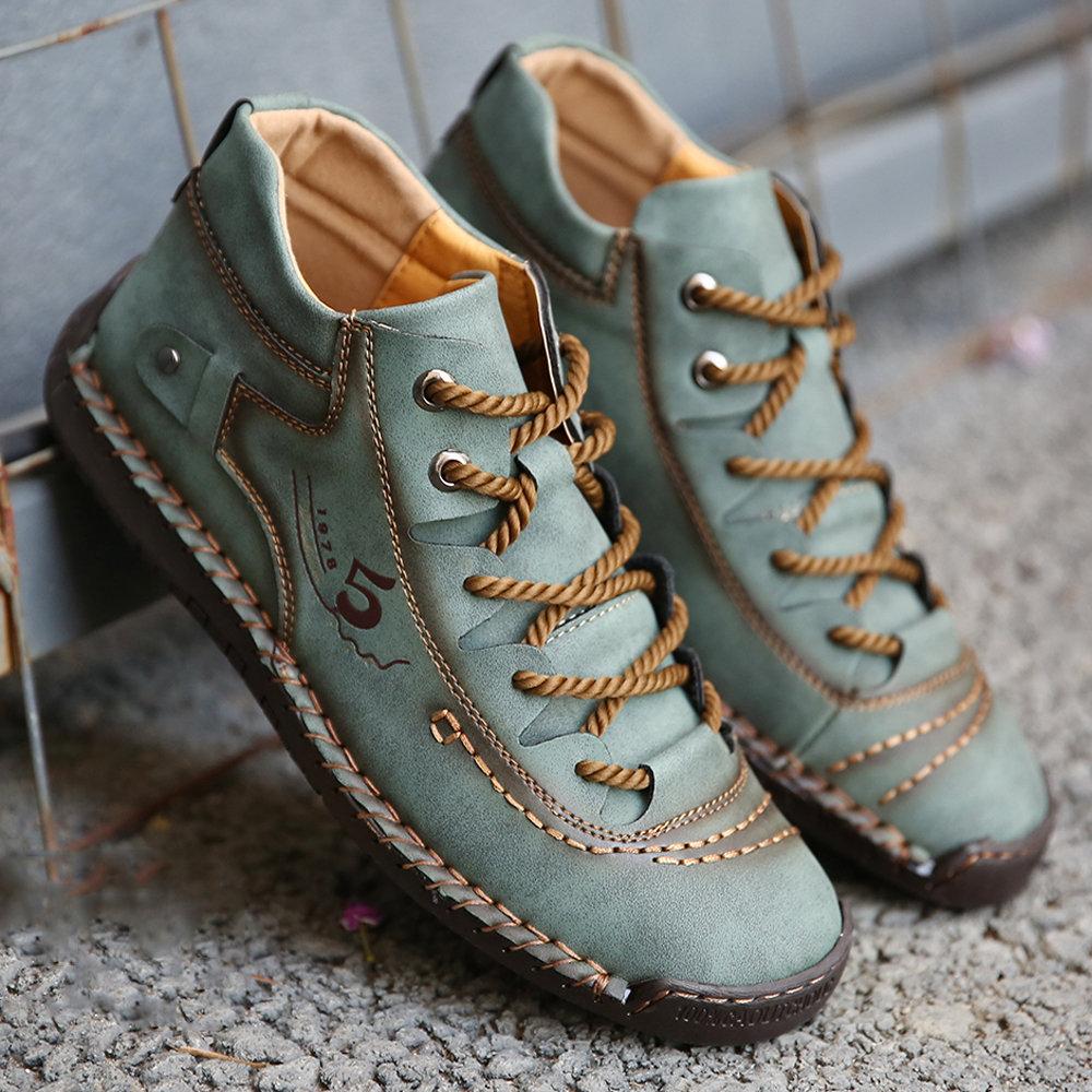 Mostelo™ - Men Hand Stitching Fashionable High-top Leather Boots