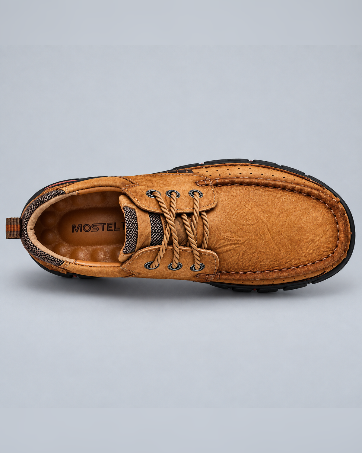 Men's Genuine Leather Outdoor Lace-Up Walking Shoes