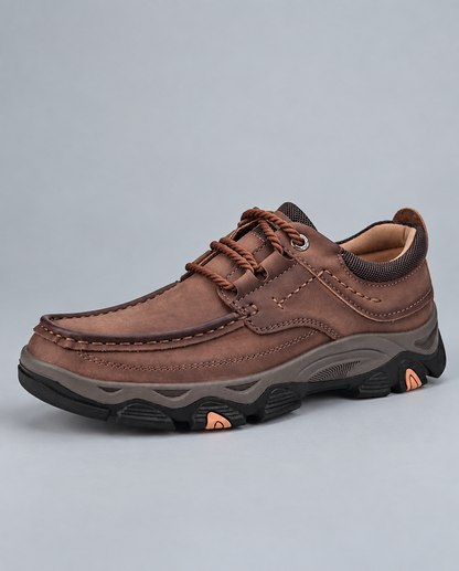 Men's Moc-Toe Lace-Up Walking Shoes – Rugged Comfort Casual Shoes