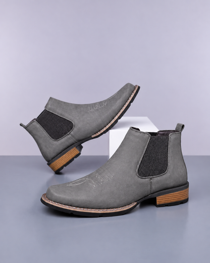 Men's Embroidered Western Chelsea Boots