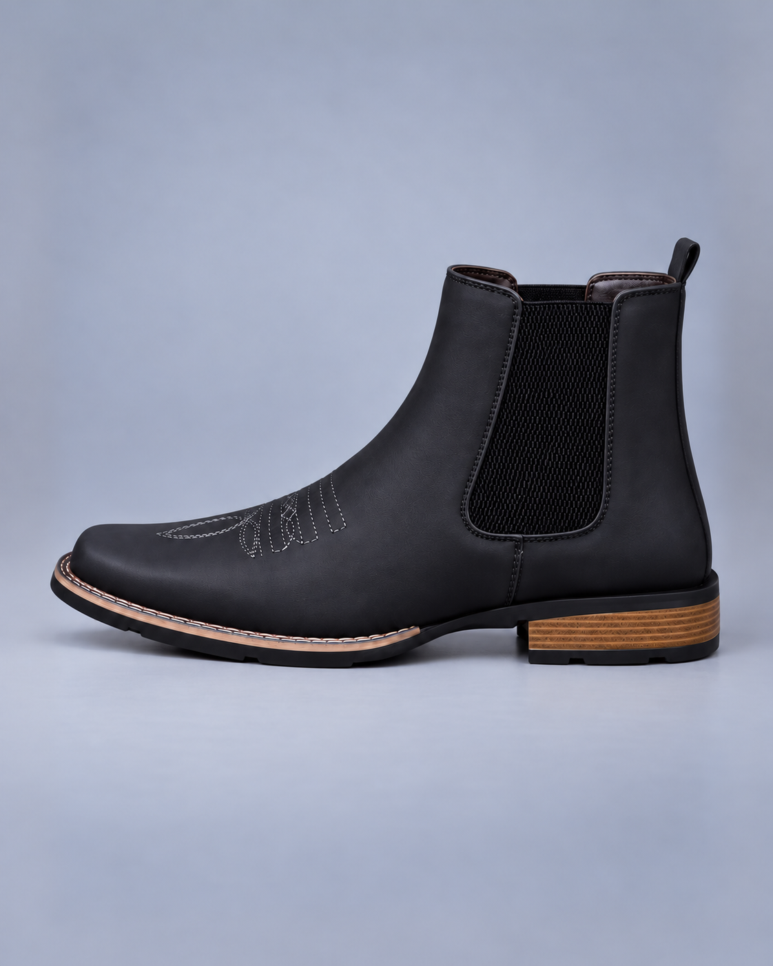 Men's Embroidered Western Chelsea Boots