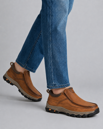 Men's Vintage Genuine Leather Slip-On Walking Shoes