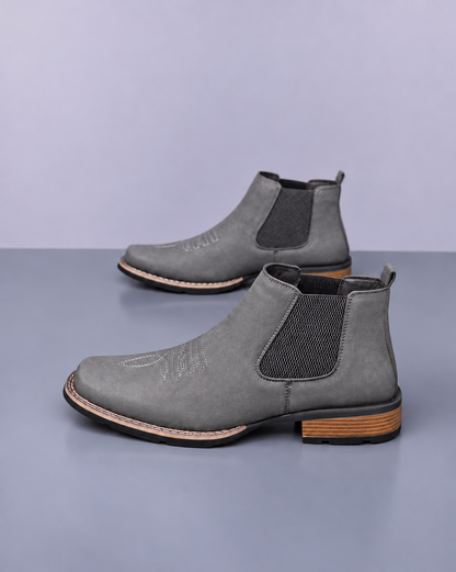 Men's Embroidered Western Chelsea Boots