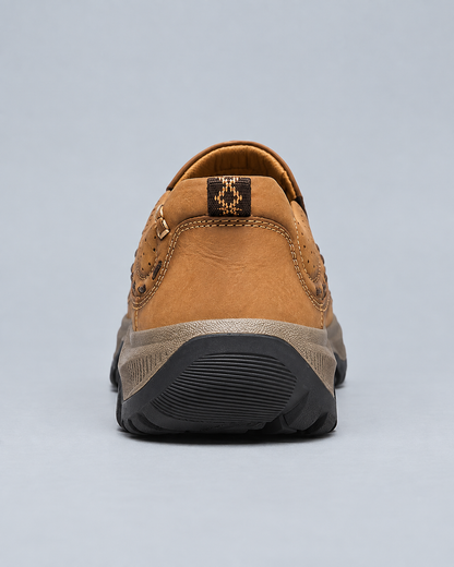Men's Genuine Leather Slip-On Comfort Walking Shoes