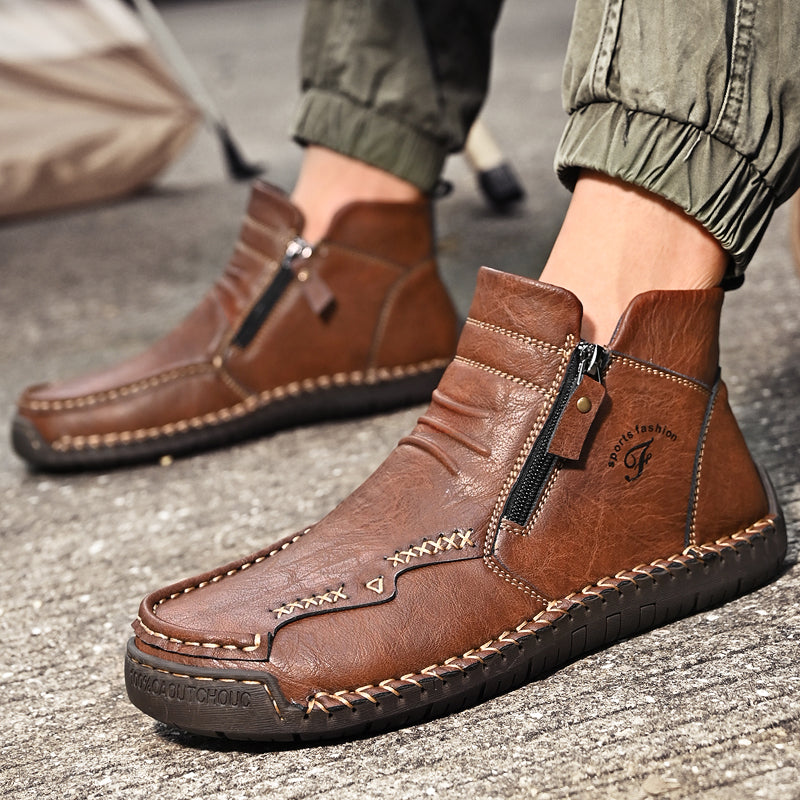 Mostelo® - Men's Soft And Breathable Zipper Outdoor Tooling Boots V2
