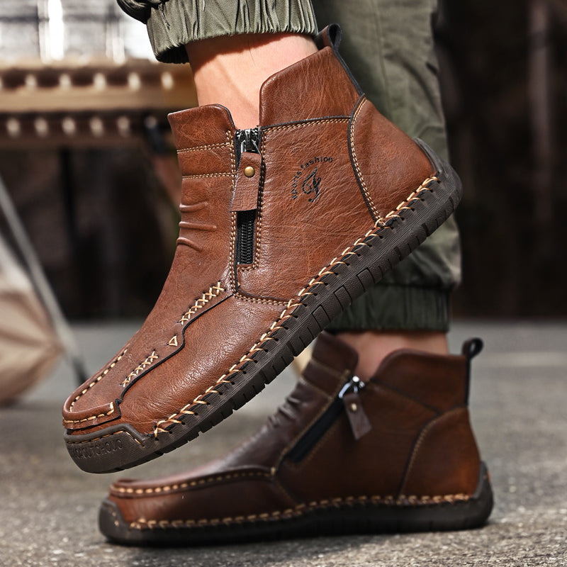 Mostelo® - Men's Soft And Breathable Zipper Outdoor Tooling Boots V2