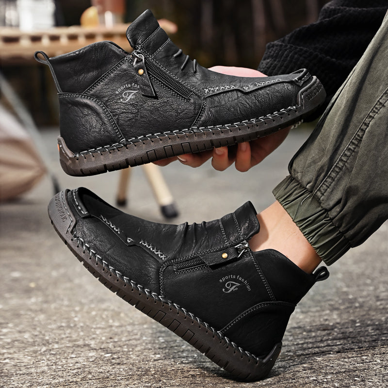 Mostelo® - Men's Soft And Breathable Zipper Outdoor Tooling Boots V2