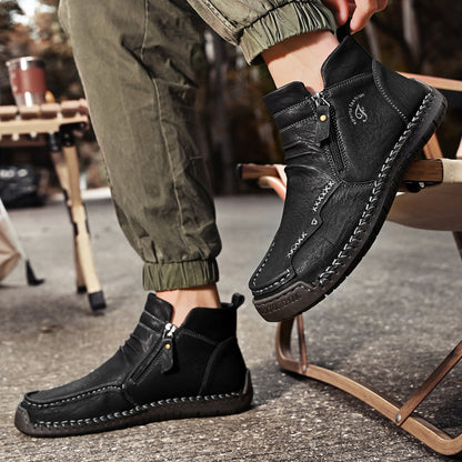 Mostelo® - Men's Soft And Breathable Zipper Outdoor Tooling Boots V2