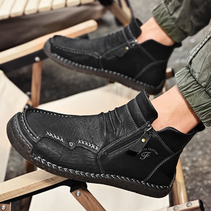 Mostelo® - Men's Soft And Breathable Zipper Outdoor Tooling Boots V2