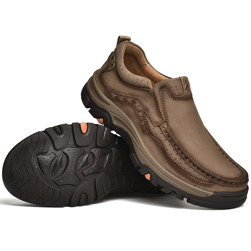 Mostelo®— Mens Slip On Leather Casual Walking Shoes display picture 3