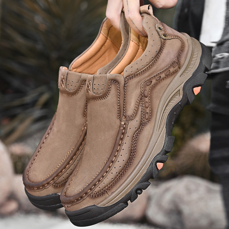 Mostelo®— Mens Slip On Leather Casual Walking Shoes display picture 1