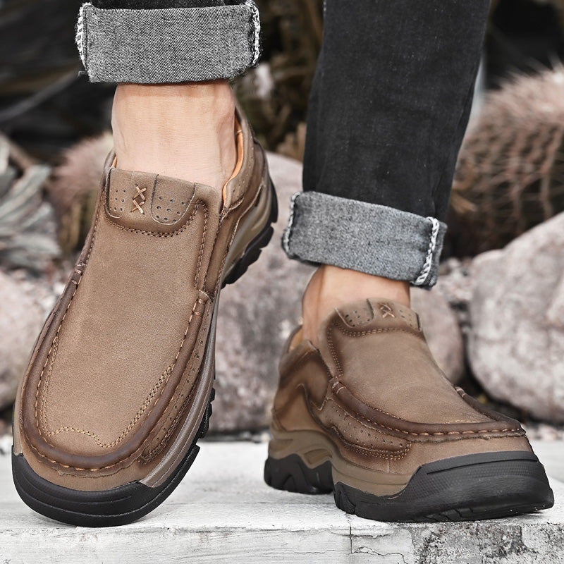 Mostelo®— Mens Slip On Leather Casual Walking Shoes display picture 2