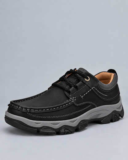 Men's Moc-Toe Lace-Up Walking Shoes – Rugged Comfort Casual Shoes