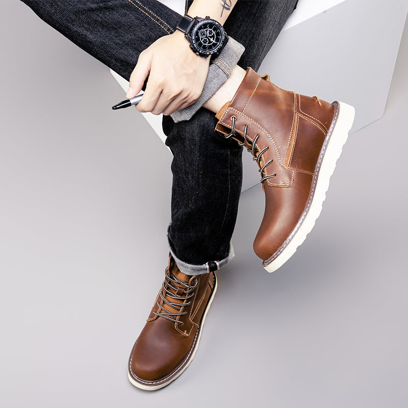 Mostelo Mens Boots  Casual Boots For Men Waterproof Chukka Boots Mens