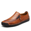 Load image into Gallery viewer, Mostelo™—Men Hand Stitching Zipper Slip-ons Leather Loafers