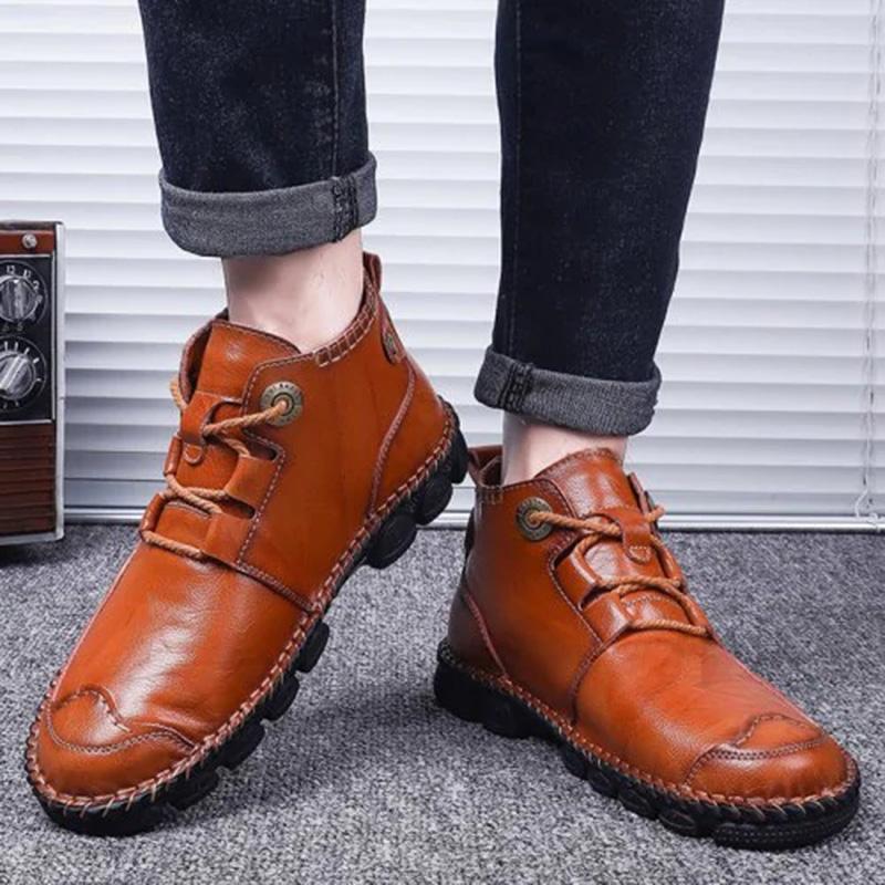 Mostelo™ -Men's Hand Stitching Casual Large Size Boots