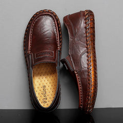 Men's leisure comfortable sewing leather shoes