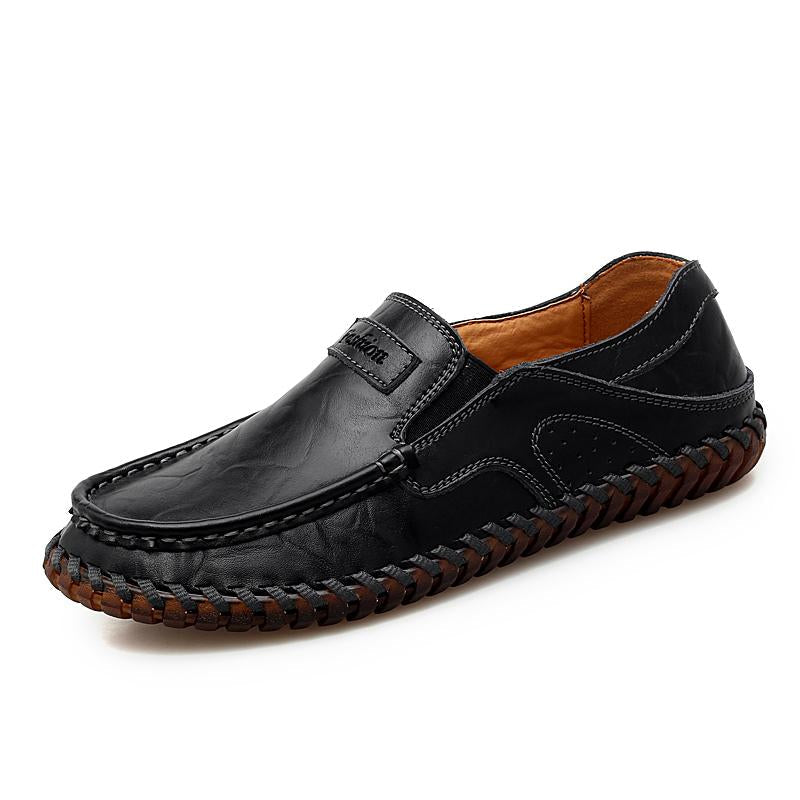 Men's leisure comfortable sewing leather shoes