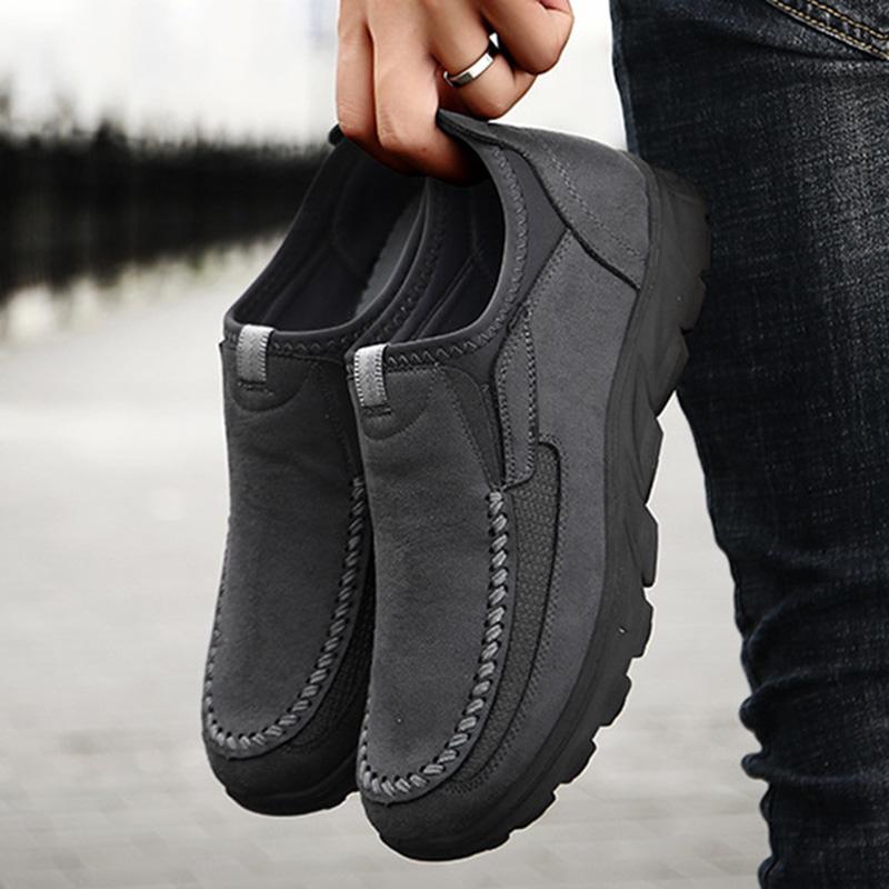 Men's Leather Round-Toe breathable non-slip Casual shoes
