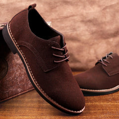 Men's shoes leather shoes PU suede shoes large size casual shoes leather shoes