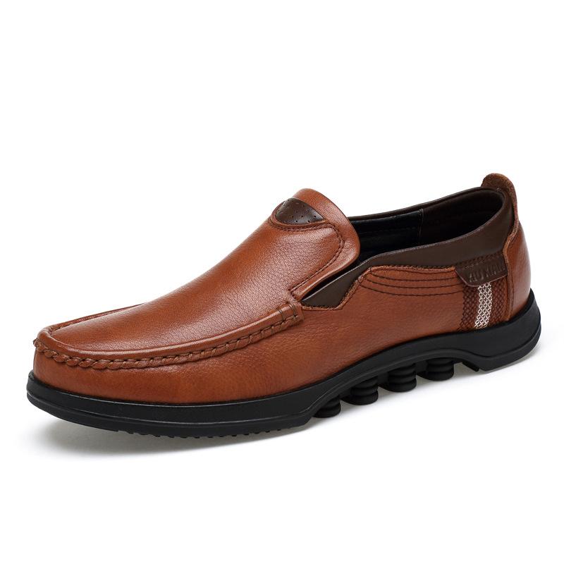 Men's Large Size Faux Leather Slip On Soft Casual Shoes