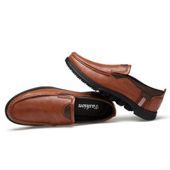 Men's Large Size Faux Leather Slip On Soft Casual Shoes