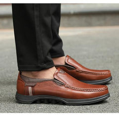 Men's Large Size Faux Leather Slip On Soft Casual Shoes