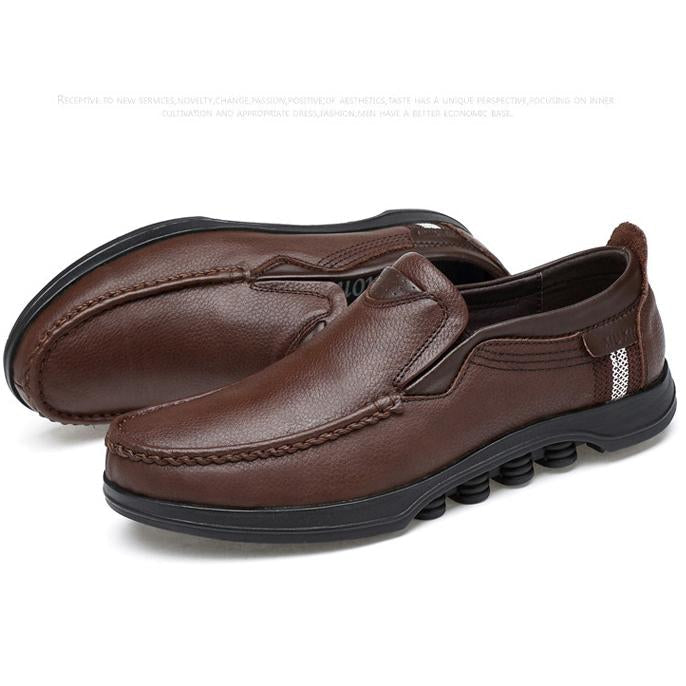 Men's Large Size Faux Leather Slip On Soft Casual Shoes