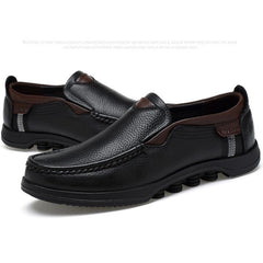 Men's Large Size Faux Leather Slip On Soft Casual Shoes