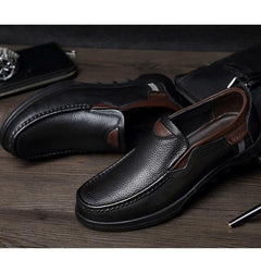 Men's Large Size Faux Leather Slip On Soft Casual Shoes