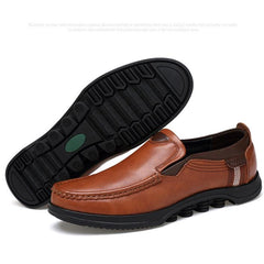 Men's Large Size Faux Leather Slip On Soft Casual Shoes