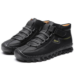 Mostelo™ -Men Cow Leather Non Slip Hand Stitching Soft Sole Casual Outdoor Boots