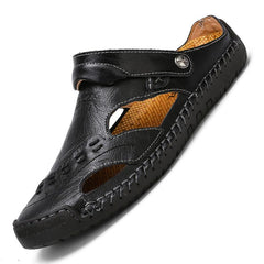Men's casual breathable handmade leather sandals
